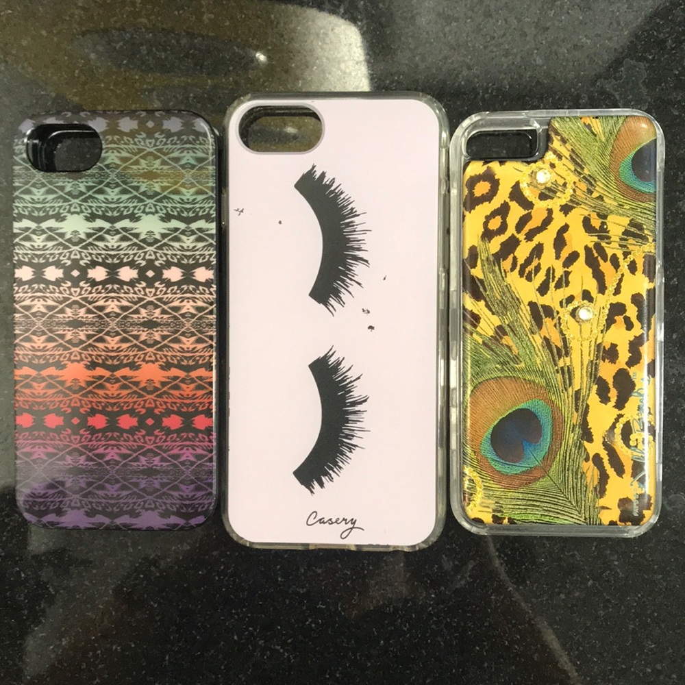 iPhone cases (3) with FREE Apple headphones (1)